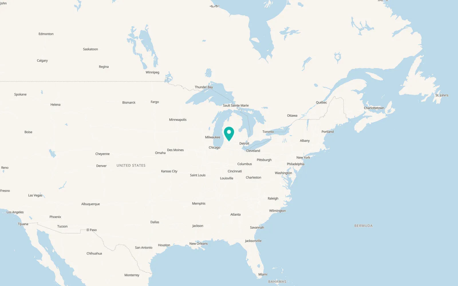 Map of South Gull Lake