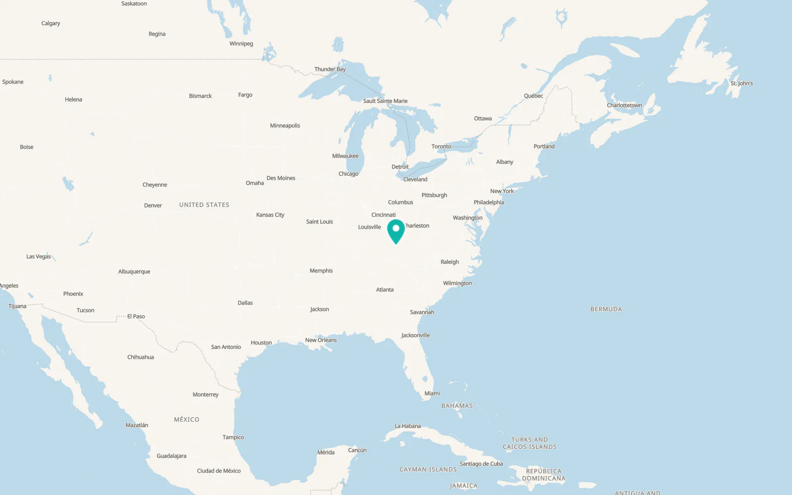 Map of South Wallins