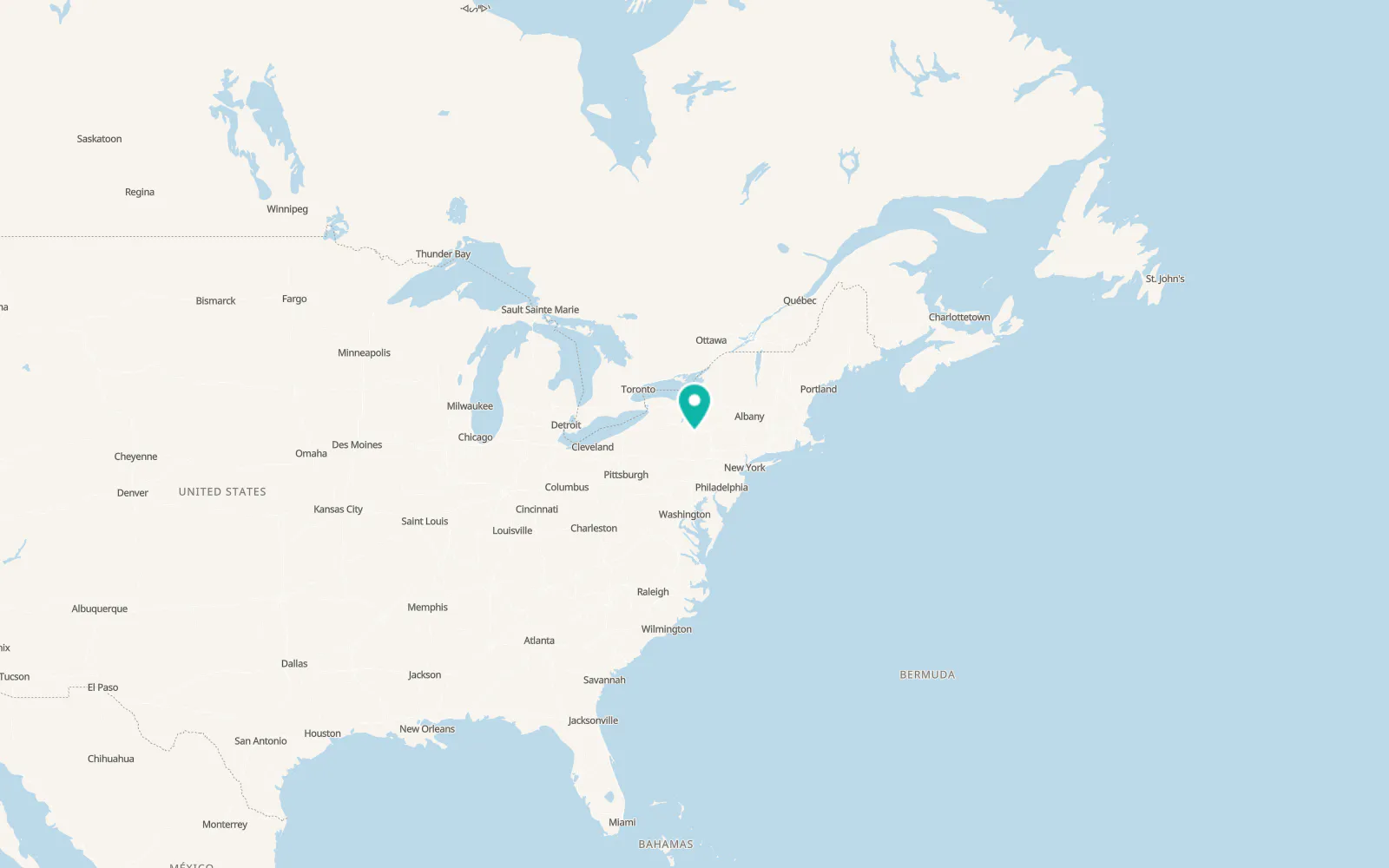 Map of South Waverly