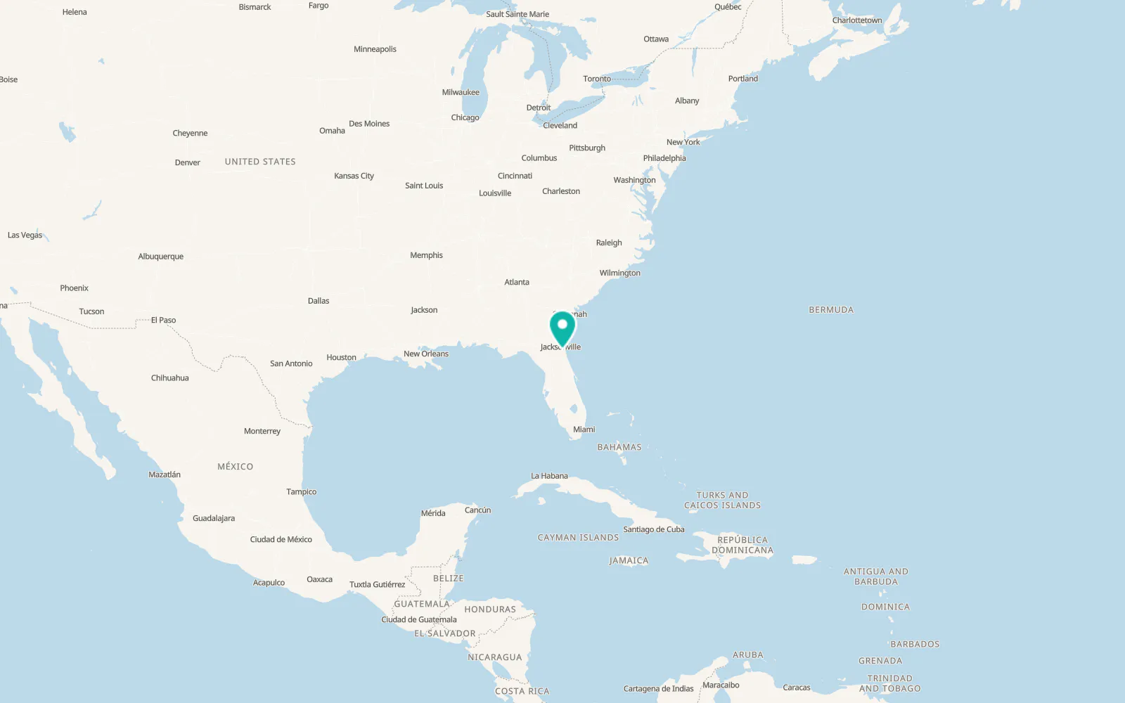 Map of St. Johns