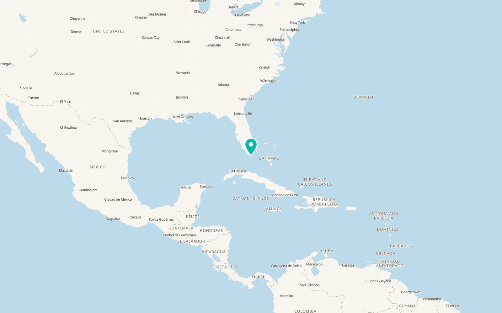 Map of Tavernier