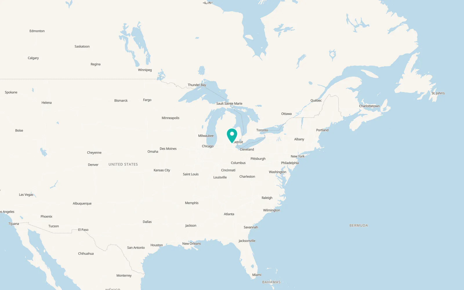 Map of Tecumseh