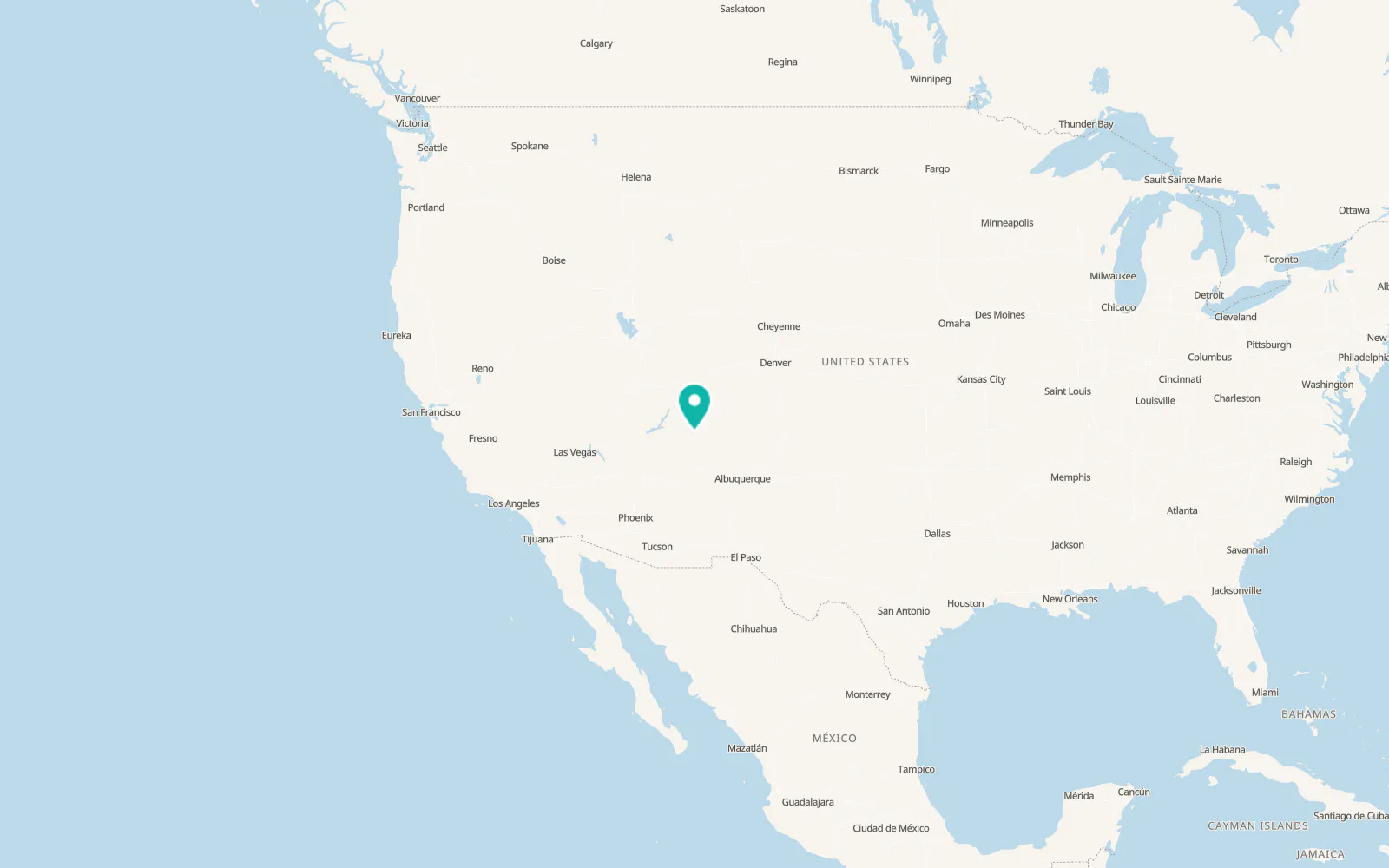 Map of Teec Nos Pos