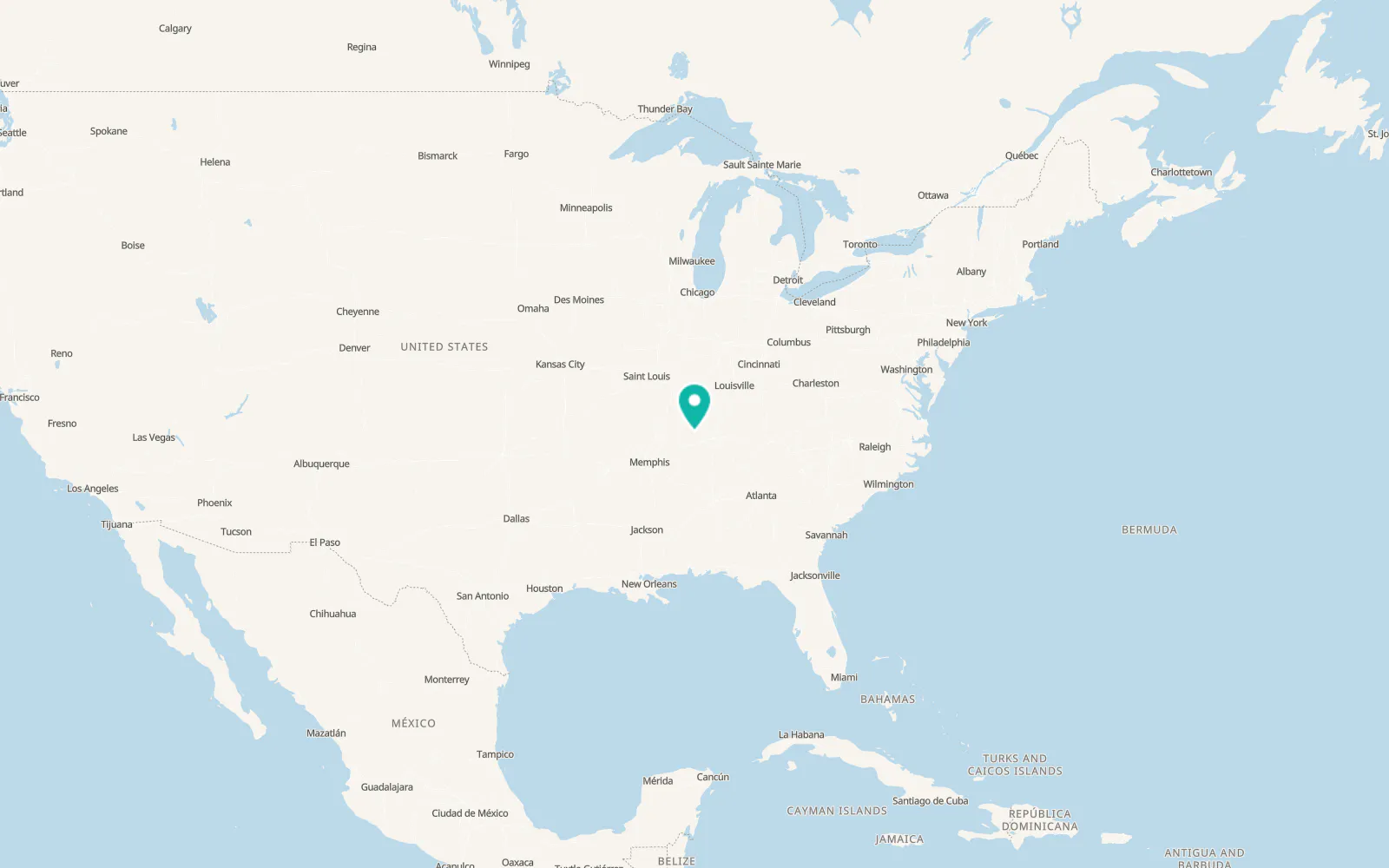 Map of Tennessee Ridge