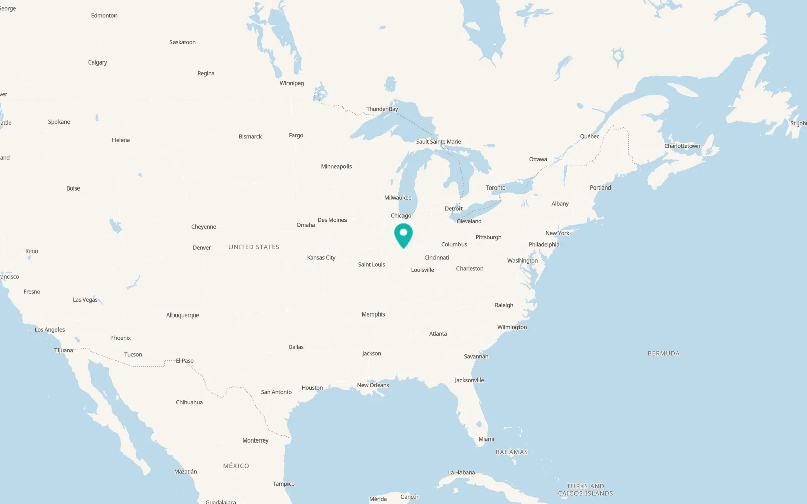 Map of Terre Haute
