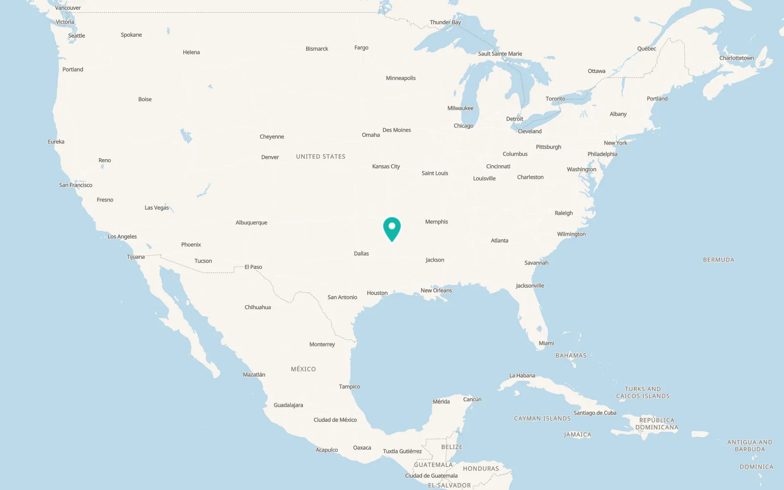 Map of Texarkana