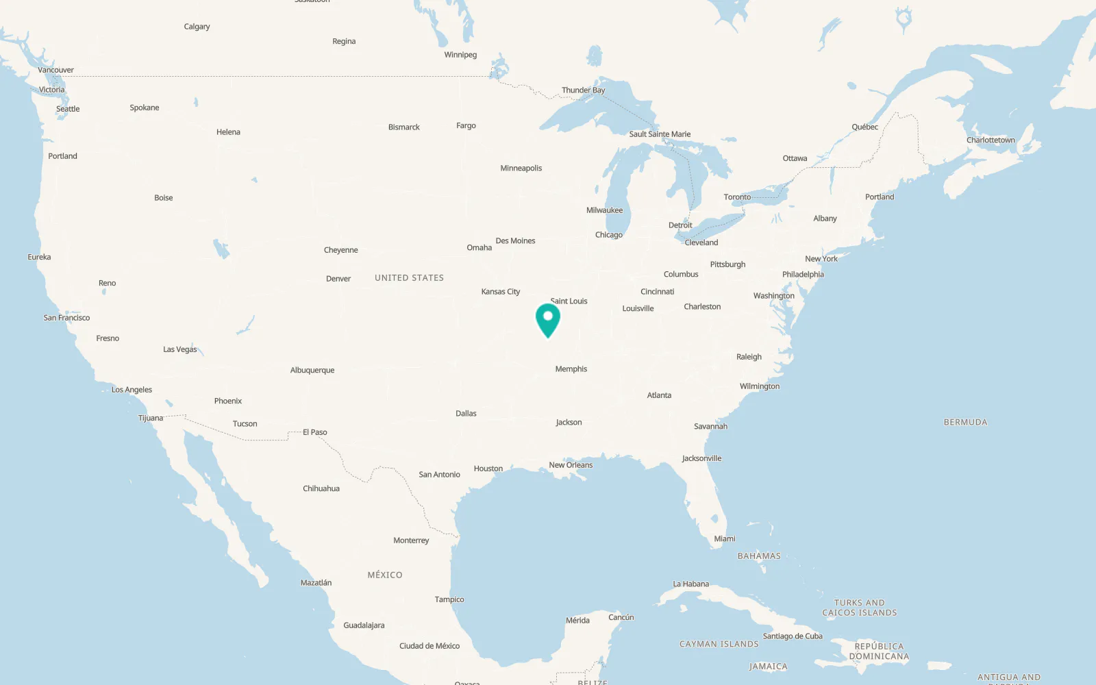 Map of Thayer