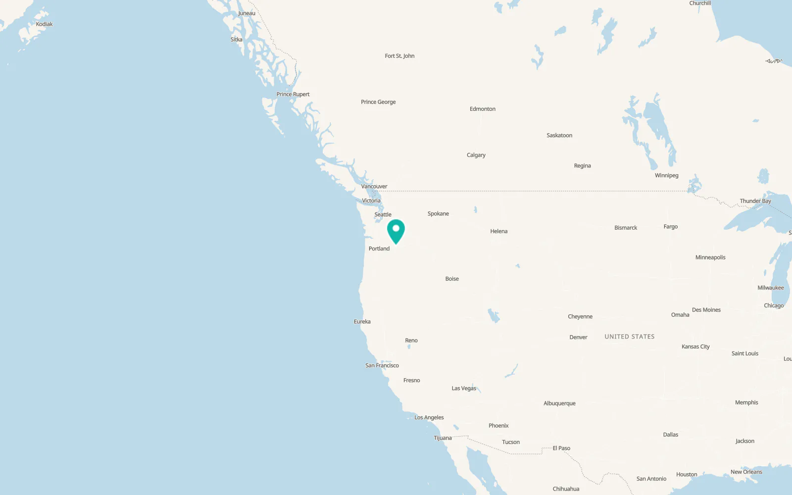 Map of The Dalles