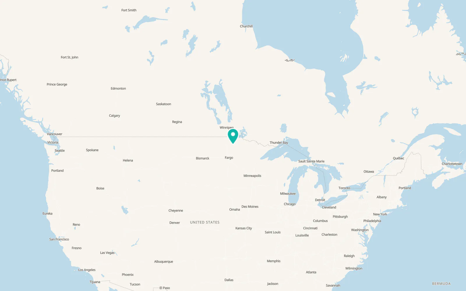 Map of Thief River Falls