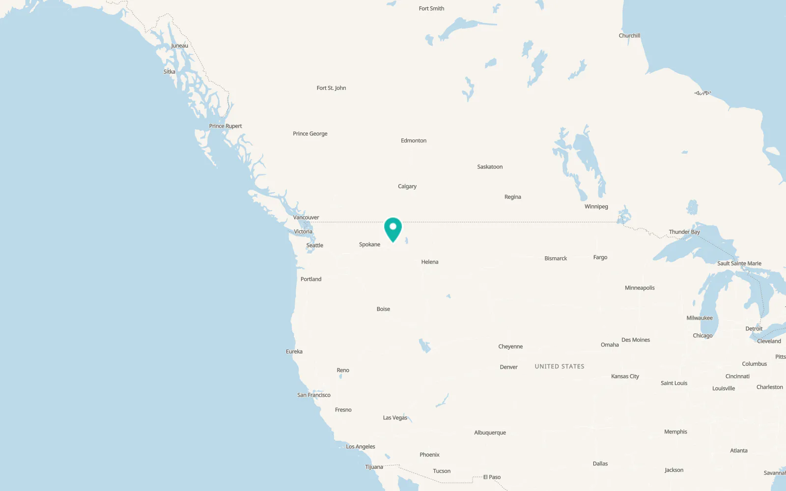 Map of Thompson Falls