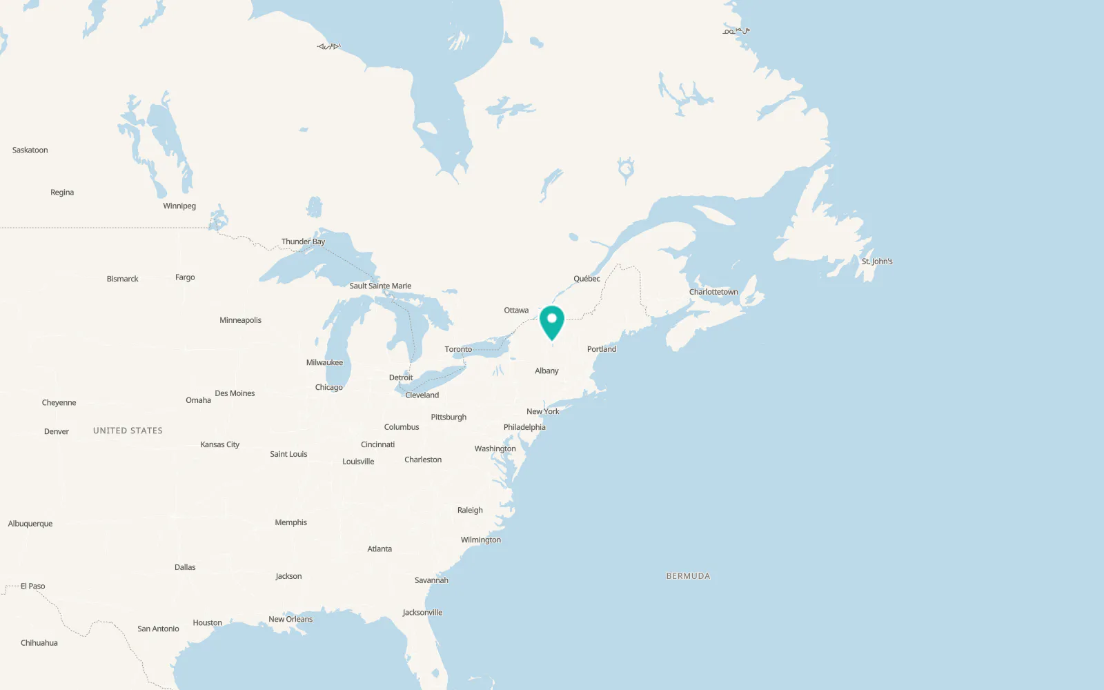 Map of Ticonderoga