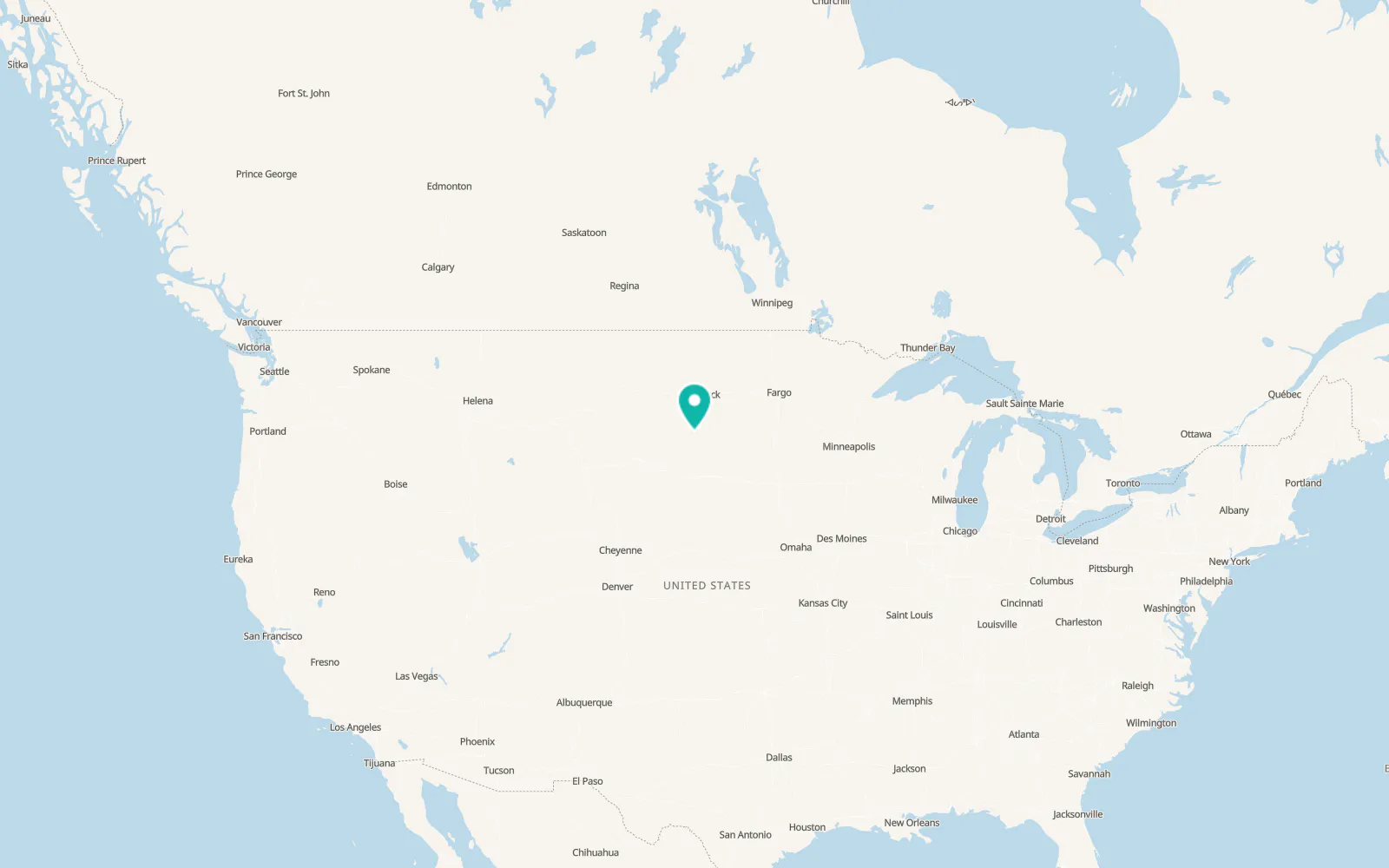 Map of Timber Lake