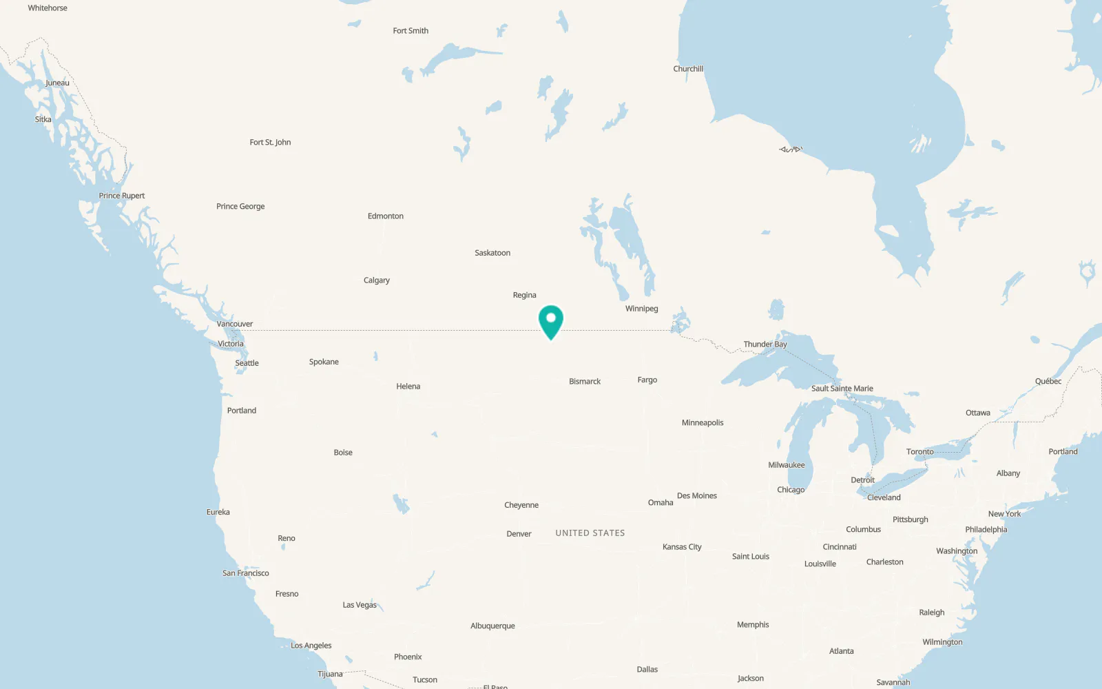 Map of Tioga