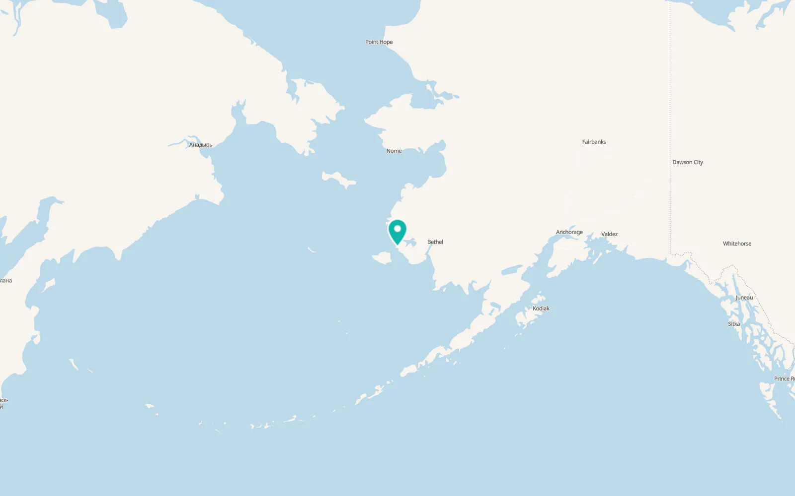 Map of Toksook Bay