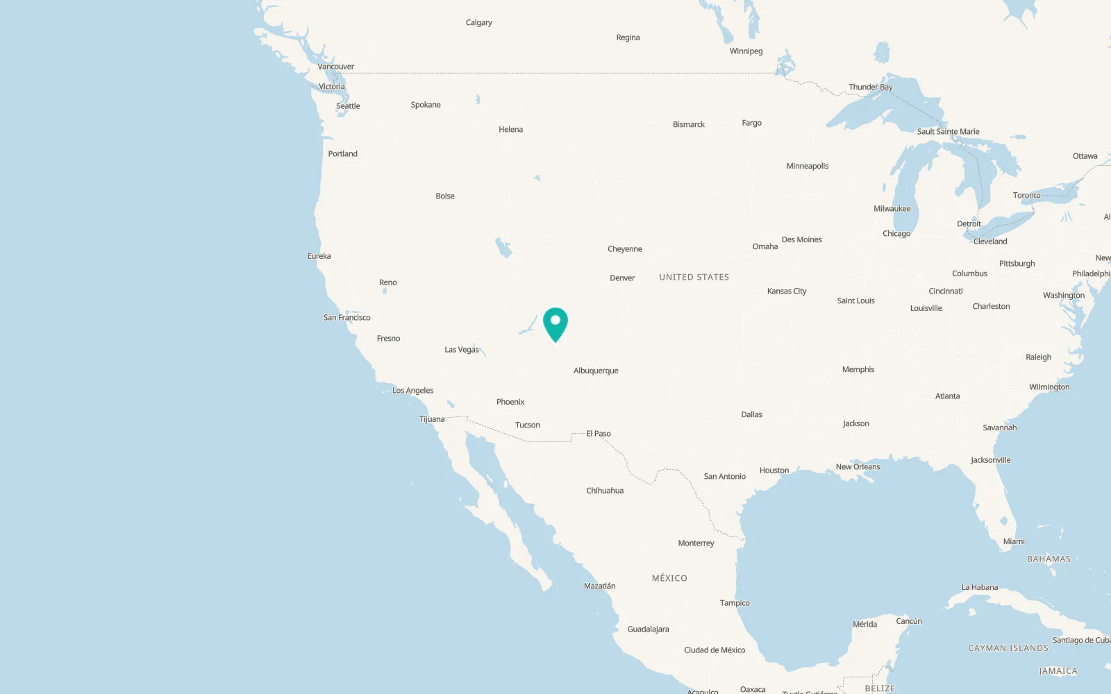 Map of Tsaile
