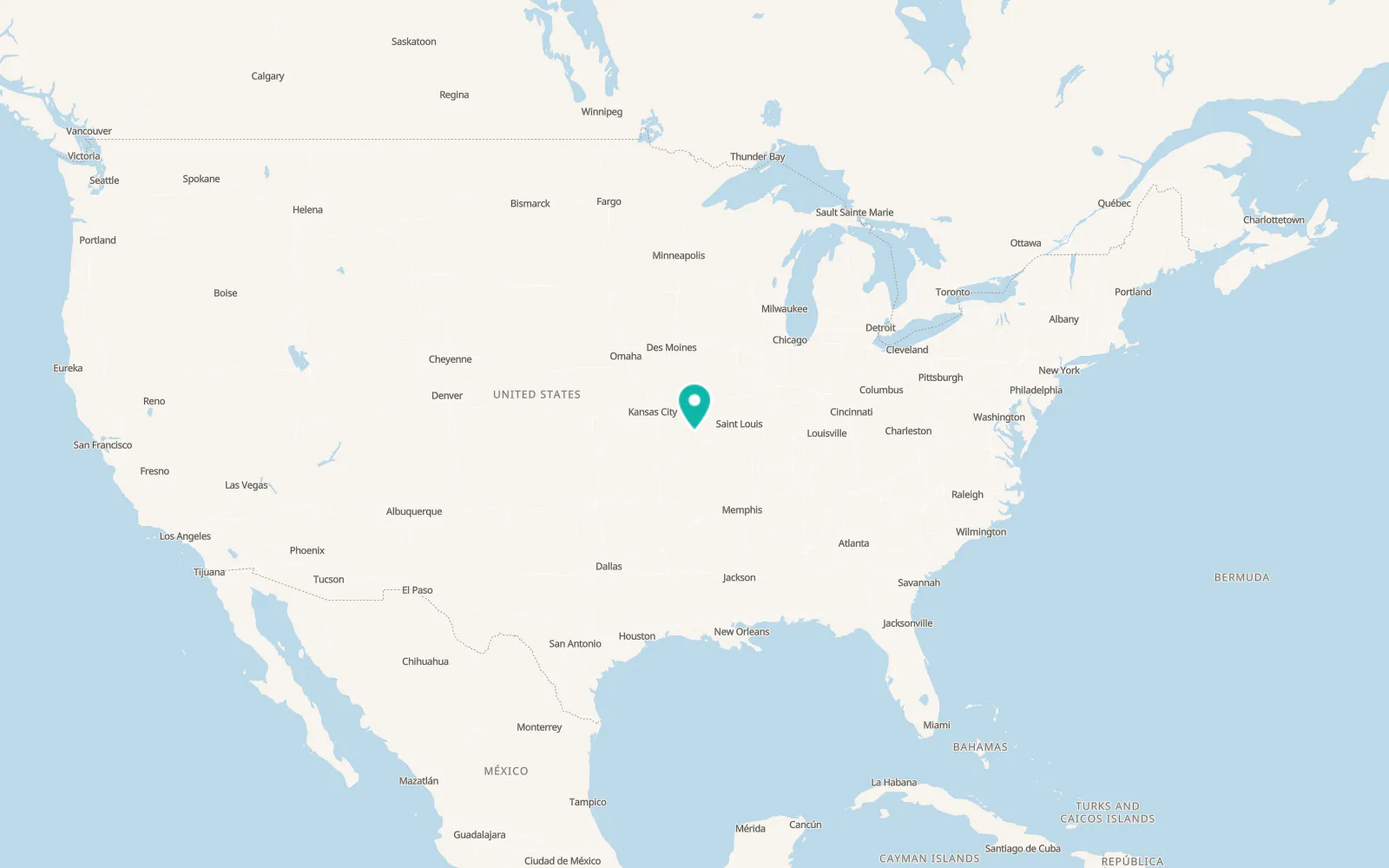 Map of Tuscumbia