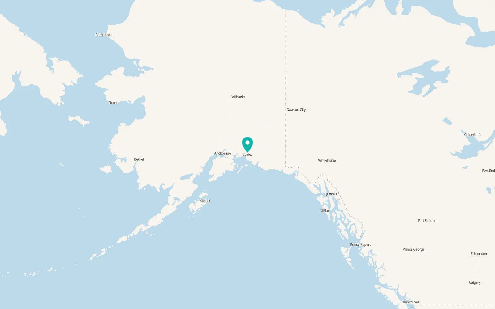 Map of Valdez