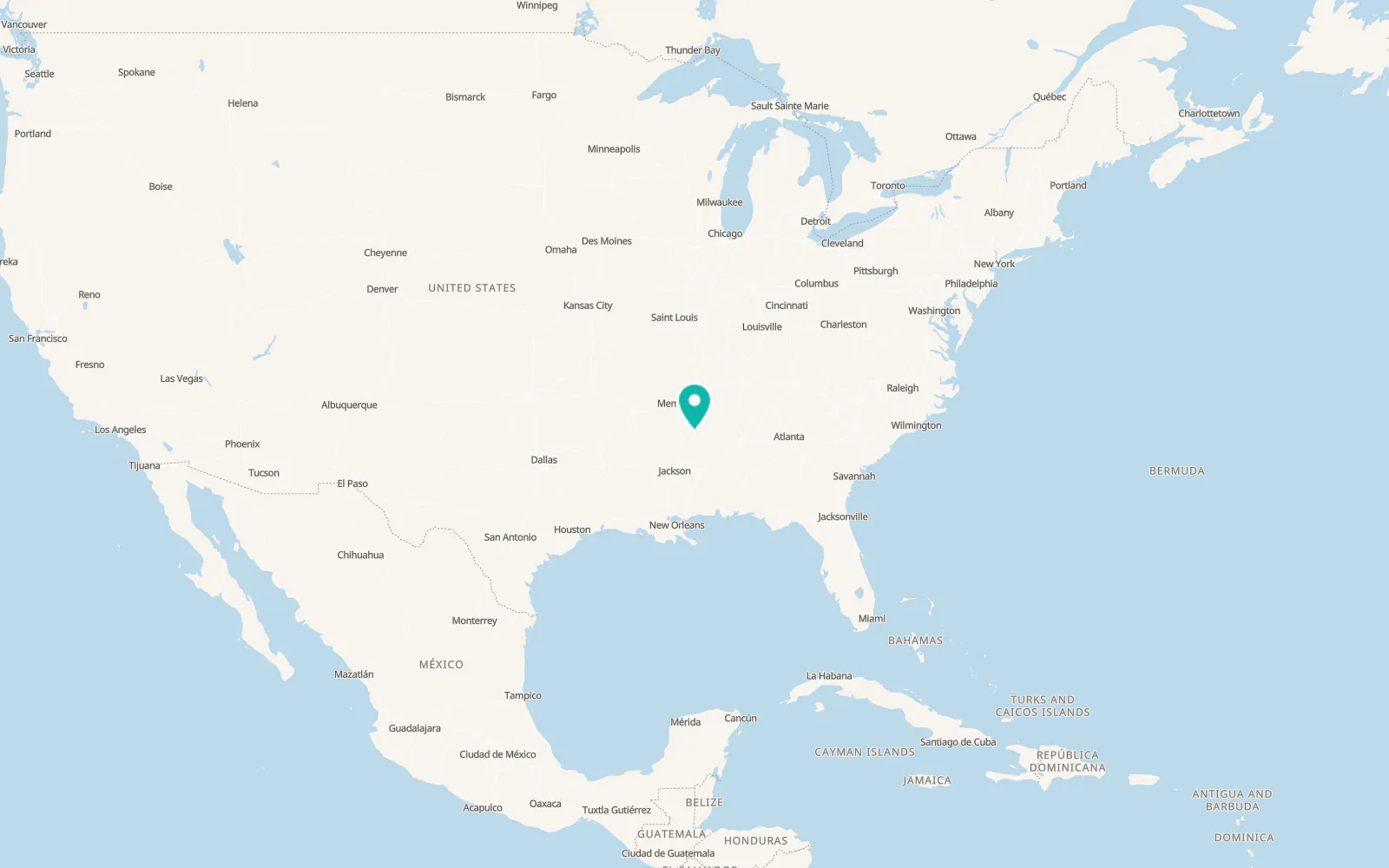 Map of Vardaman