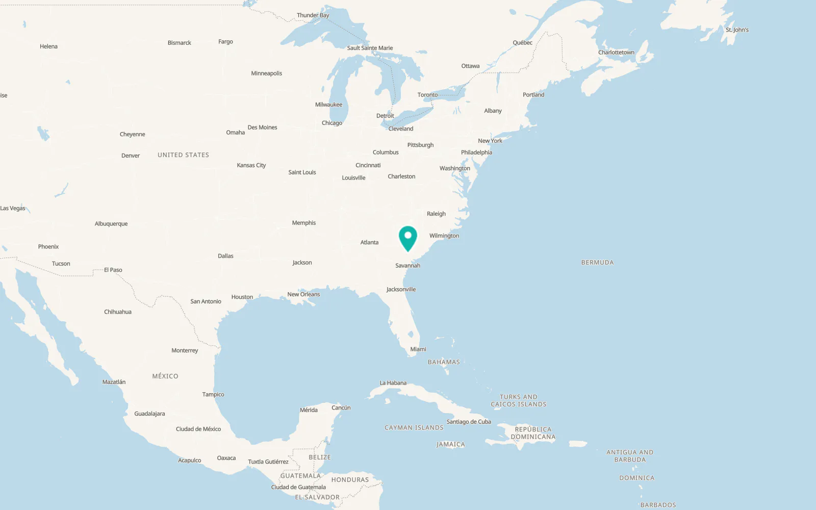 Map of Varnville