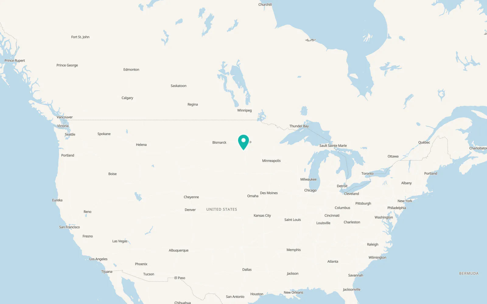 Map of Veblen
