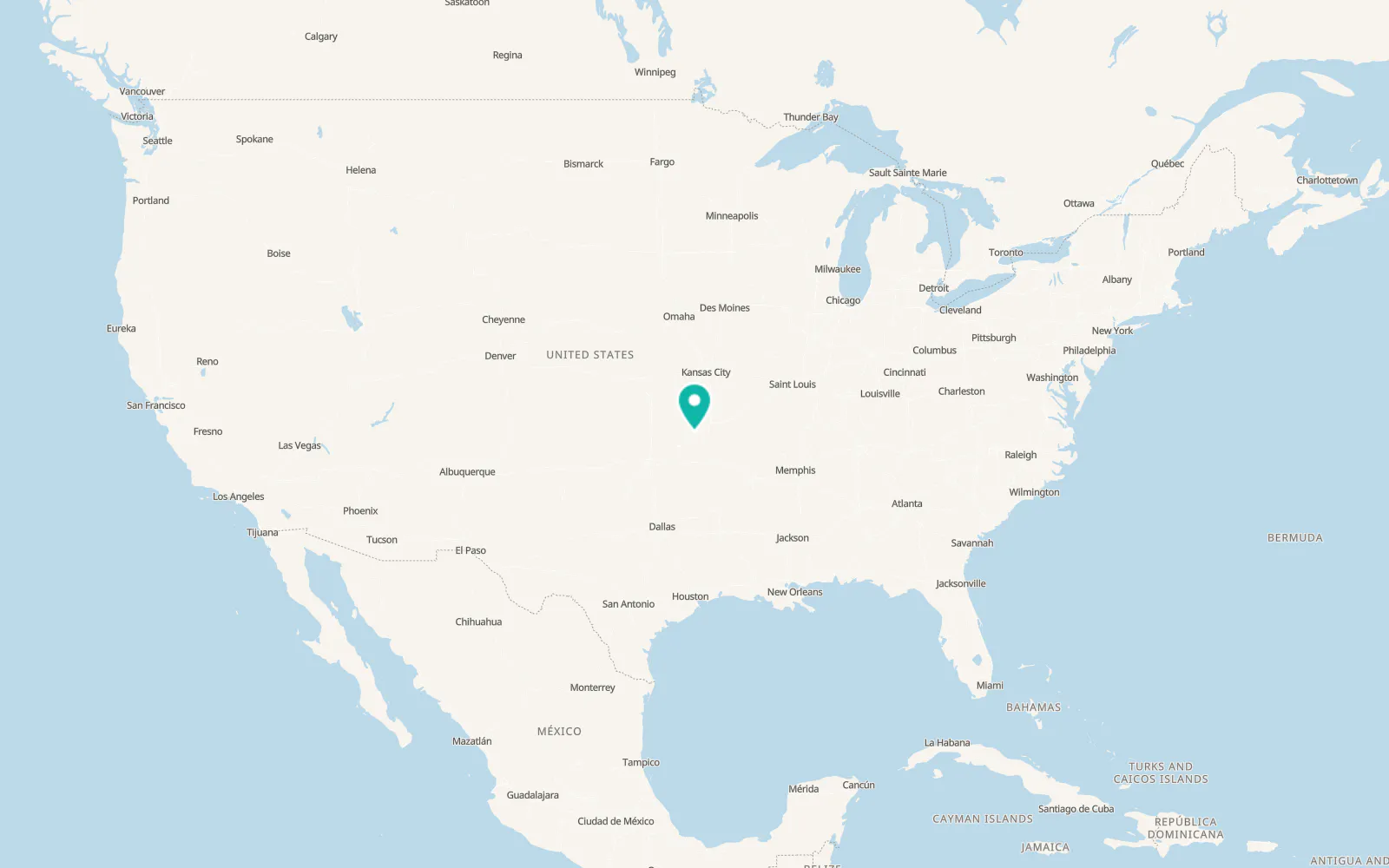 Map of Vinita