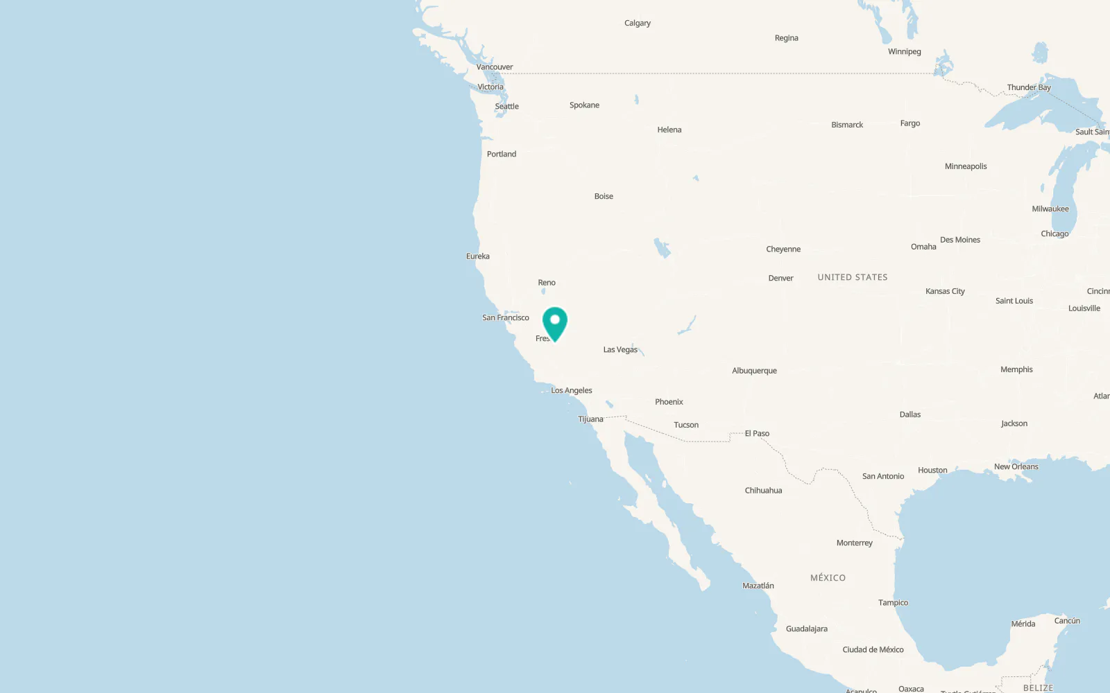 Map of Visalia