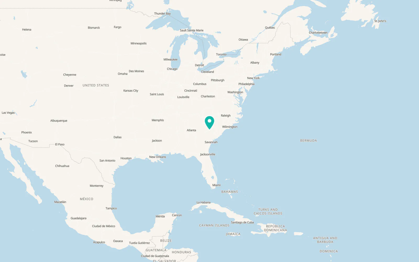 Map of Wagener