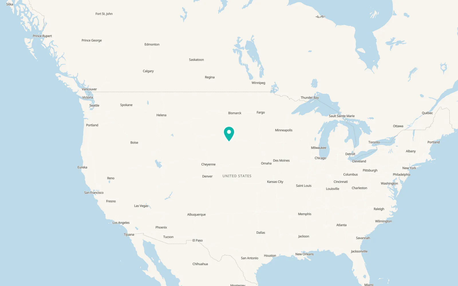 Map of Wanblee