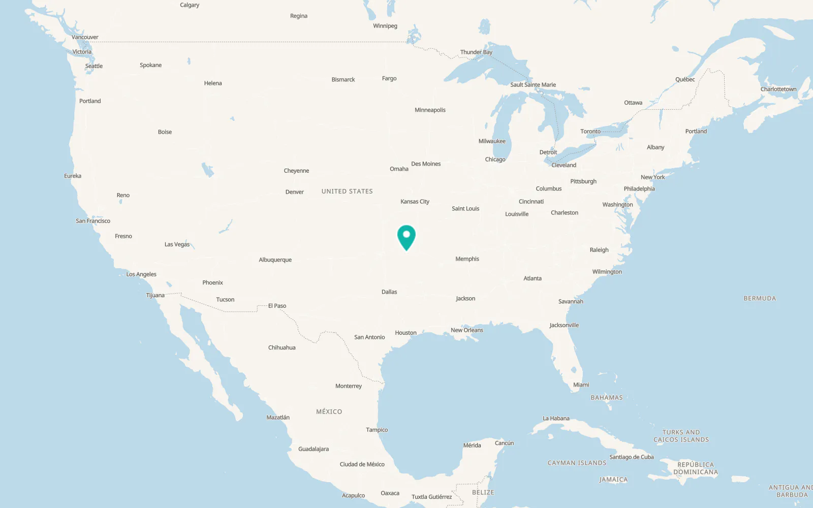 Map of Warner