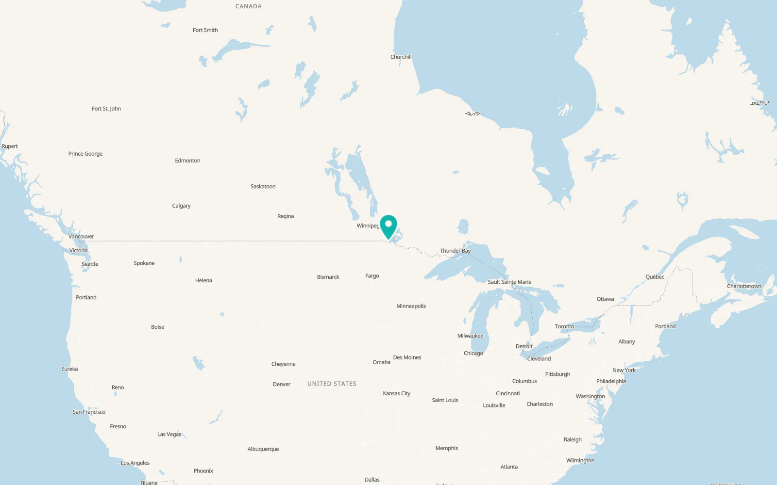 Map of Warroad