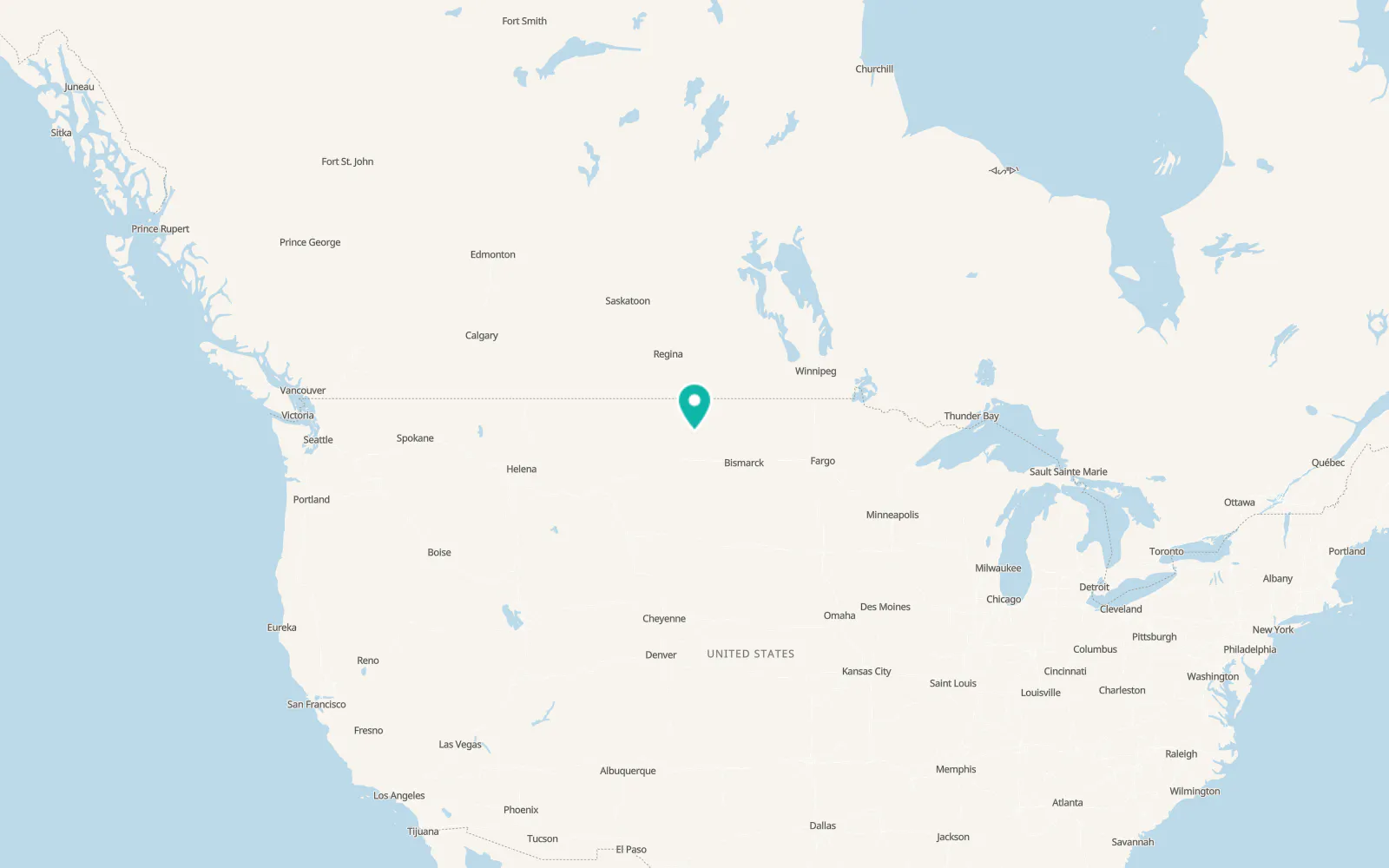 Map of Watford City