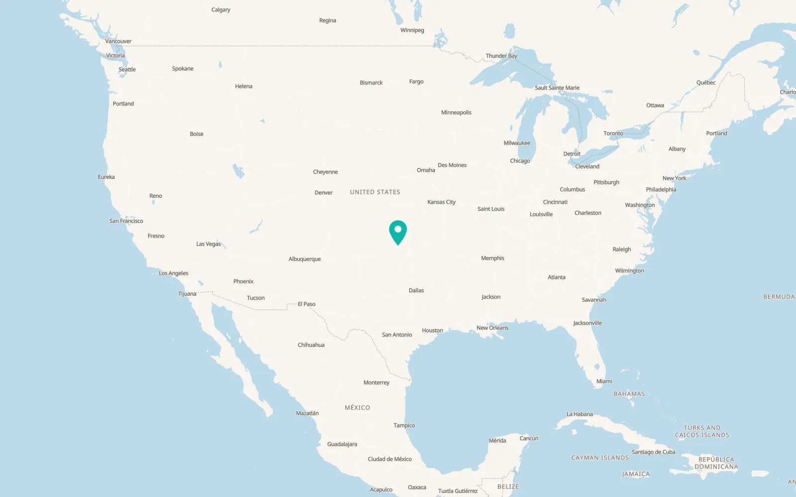 Map of Watonga