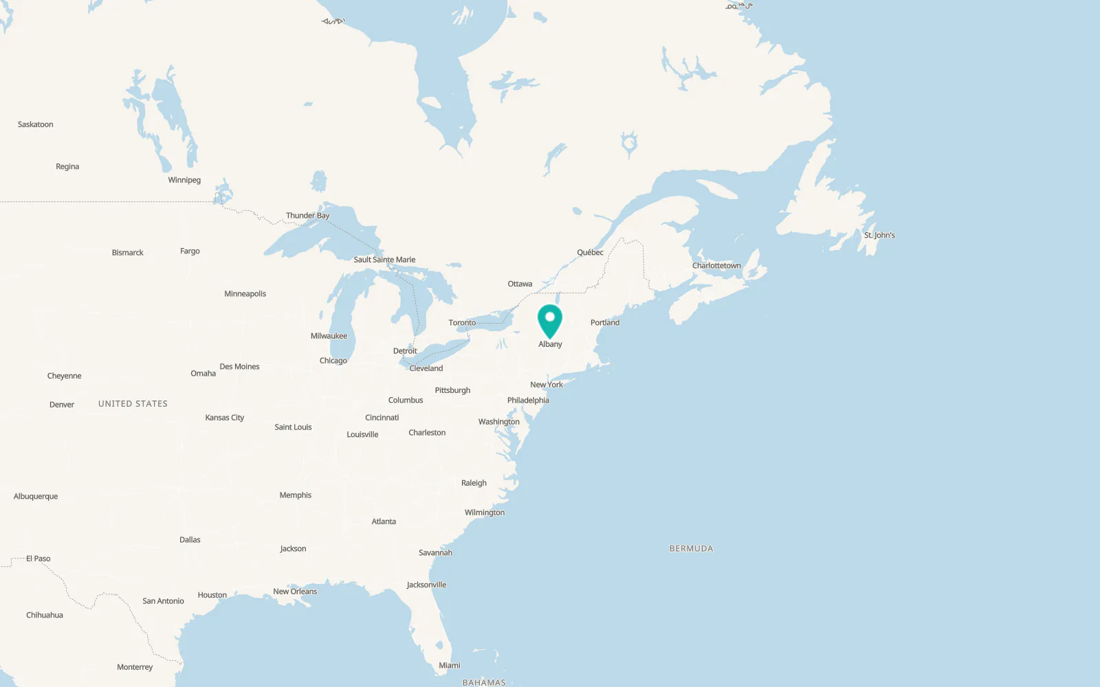 Map of West Albany