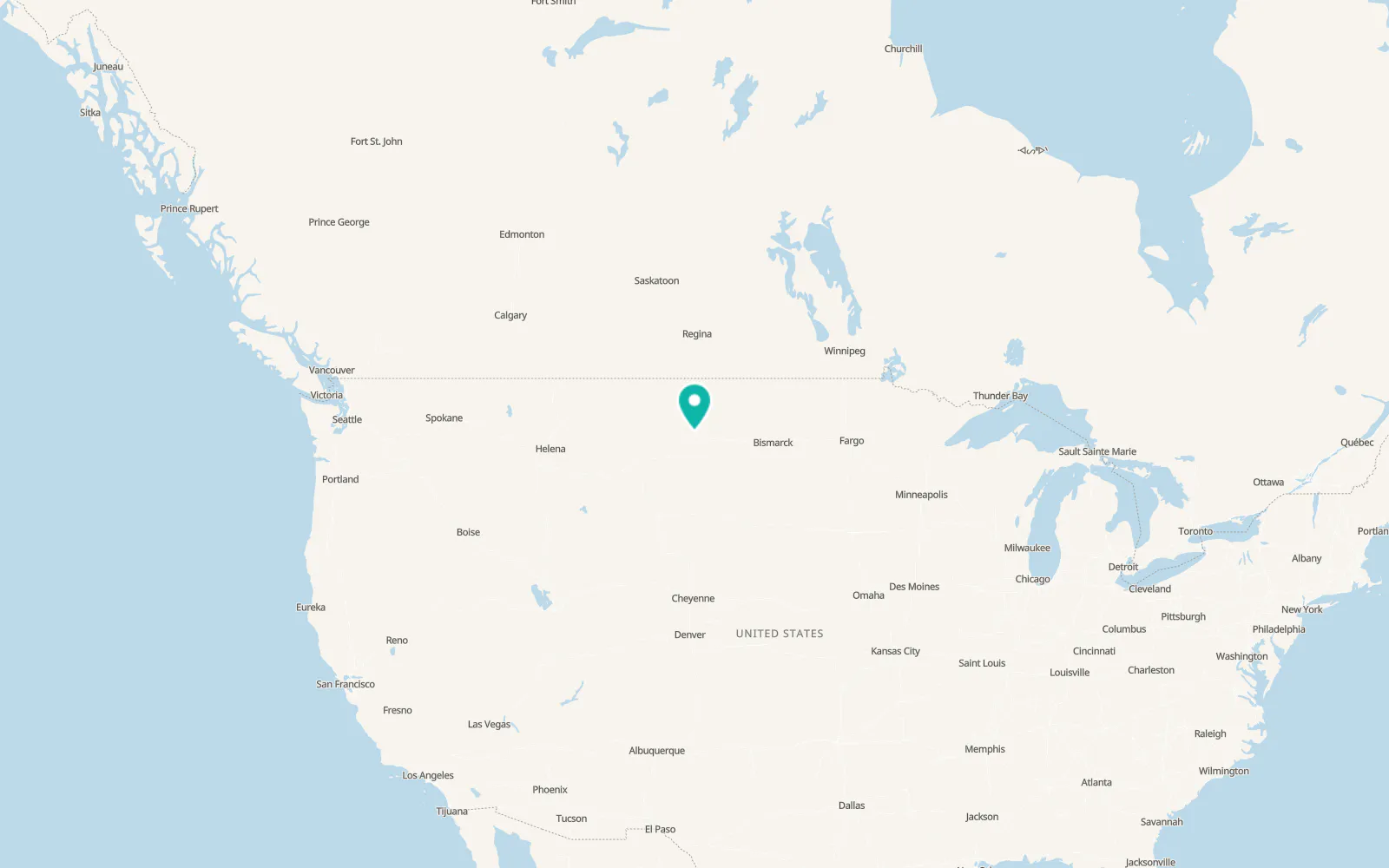Map of West Glendive