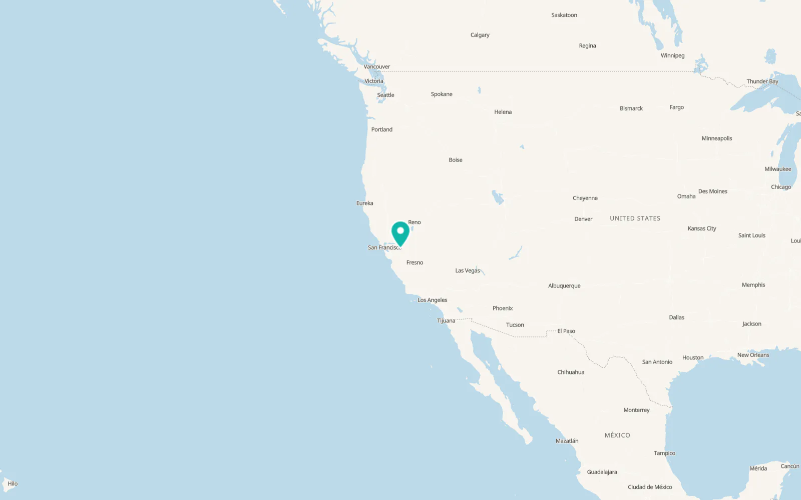Map of West Modesto