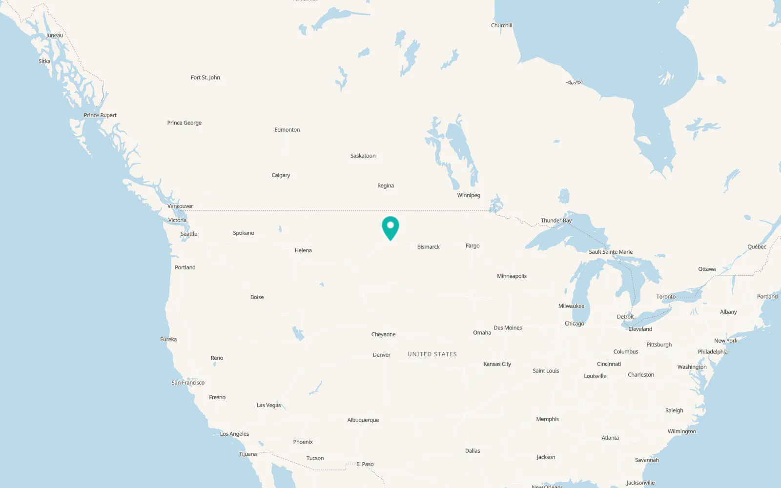 Map of Wibaux