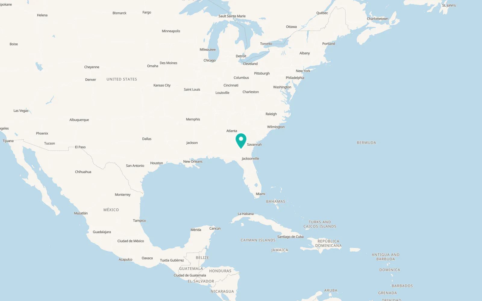 Map of Willacoochee