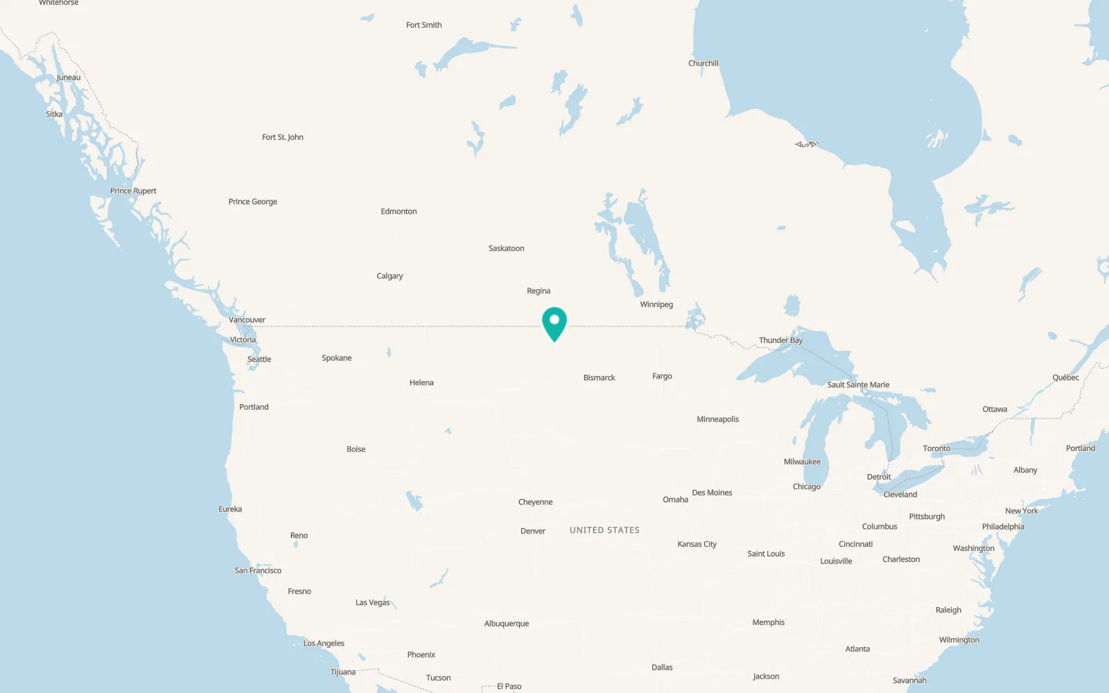 Map of Williston