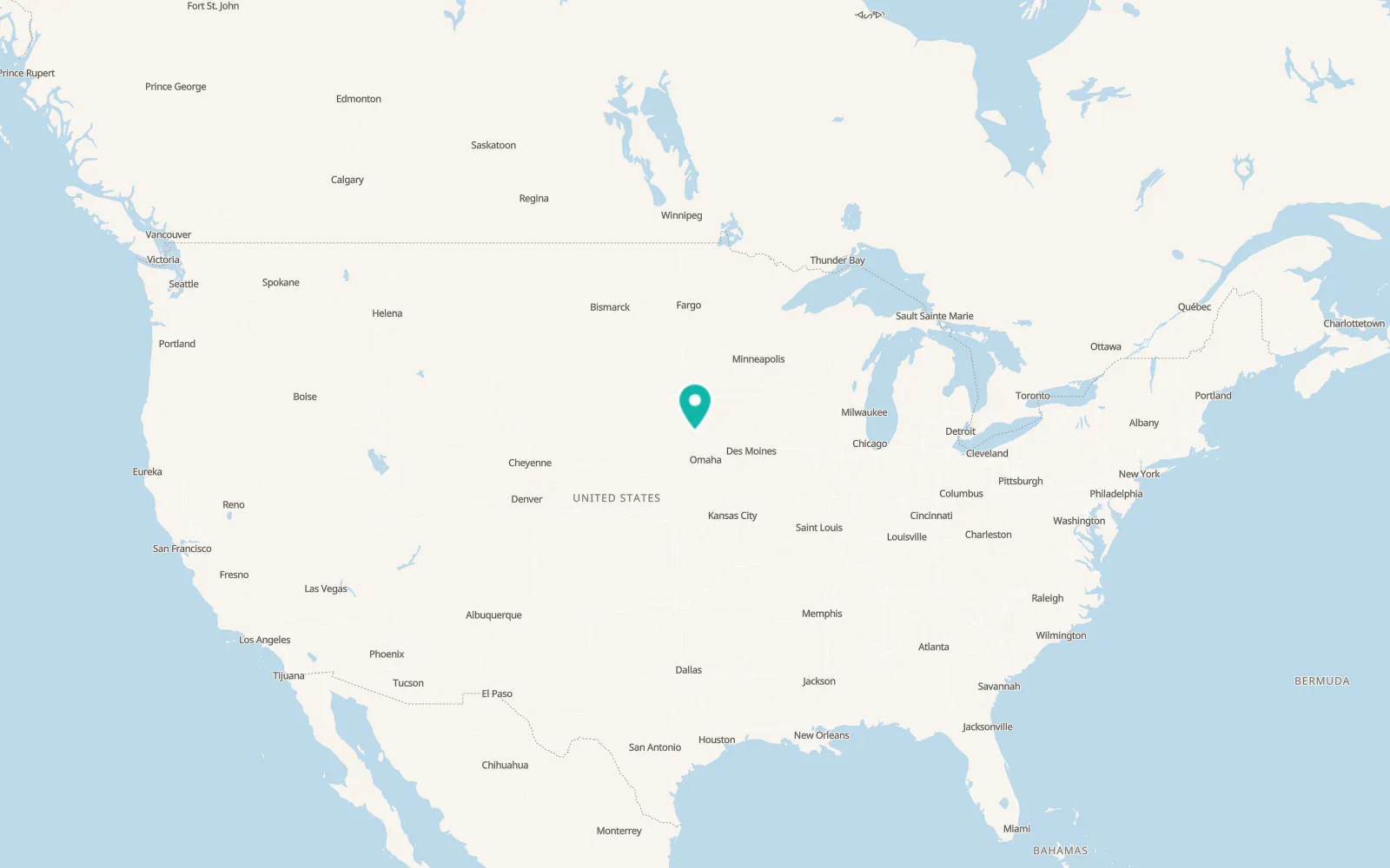 Map of Winnebago
