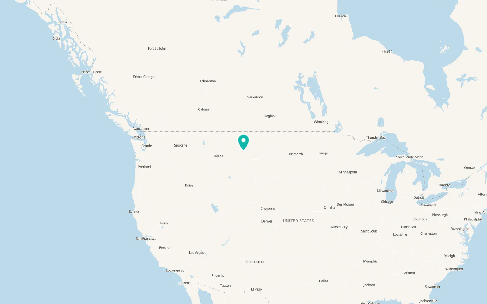 Map of Winnett