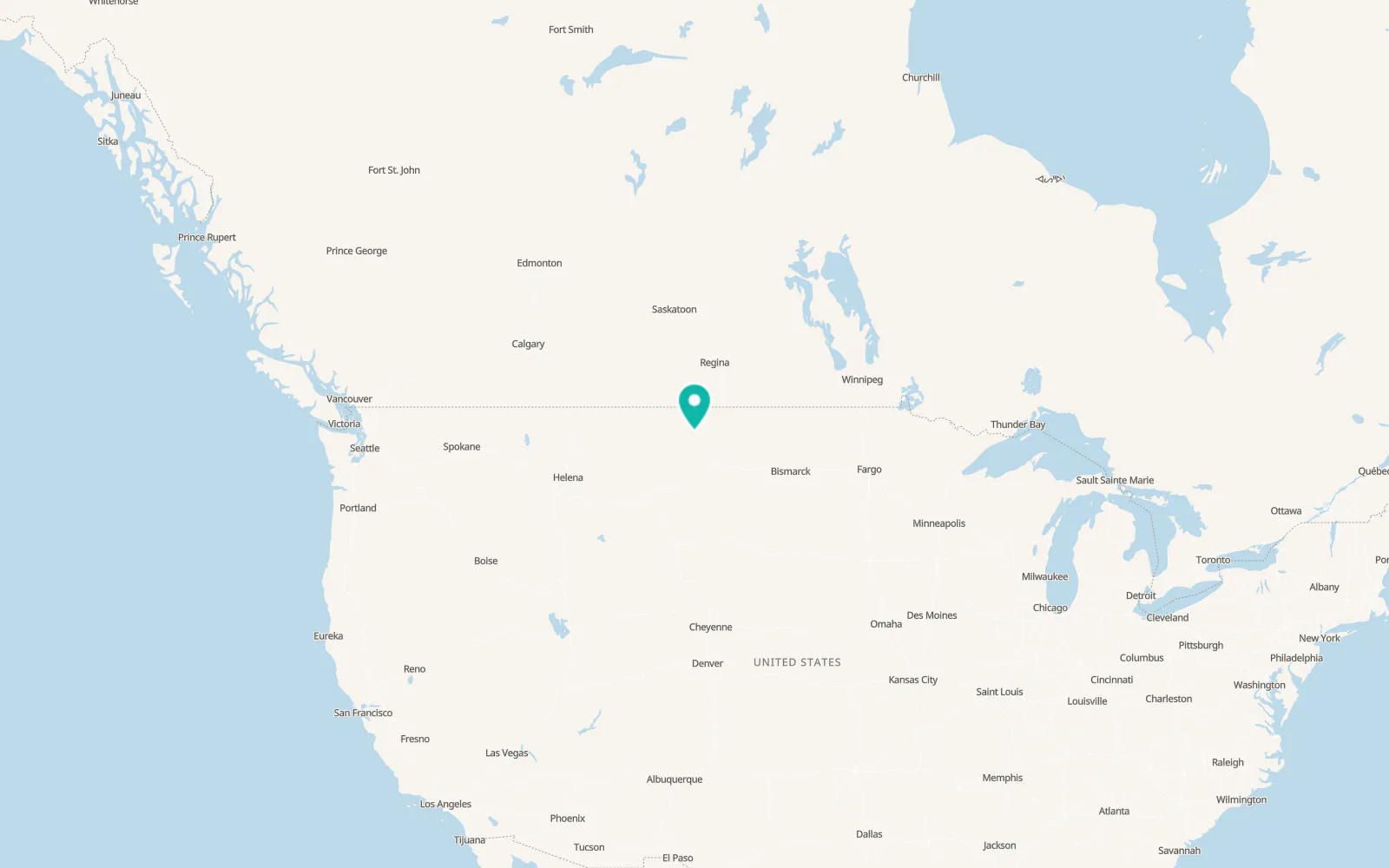 Map of Wolf Point