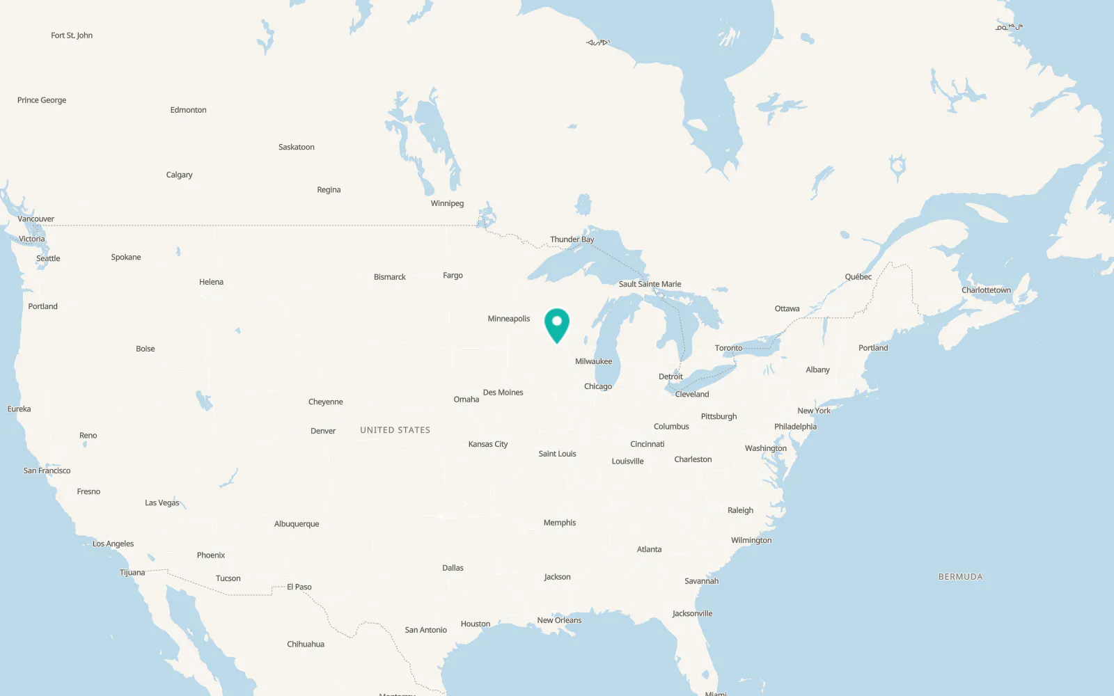 Map of Wonewoc