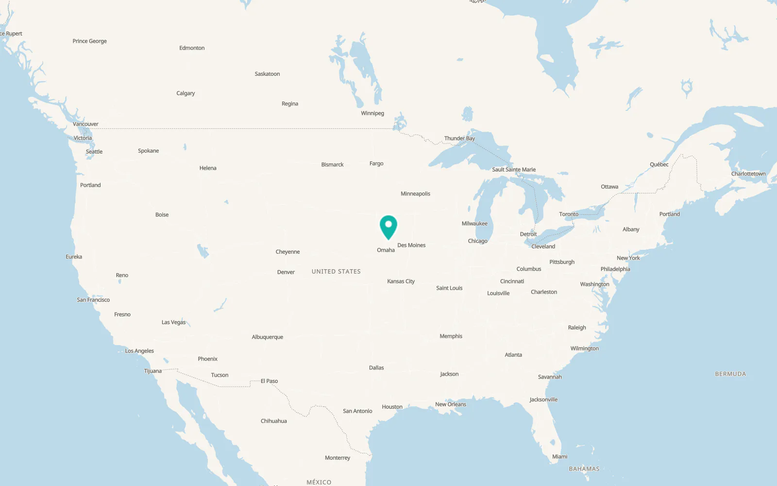 Map of Woodbine