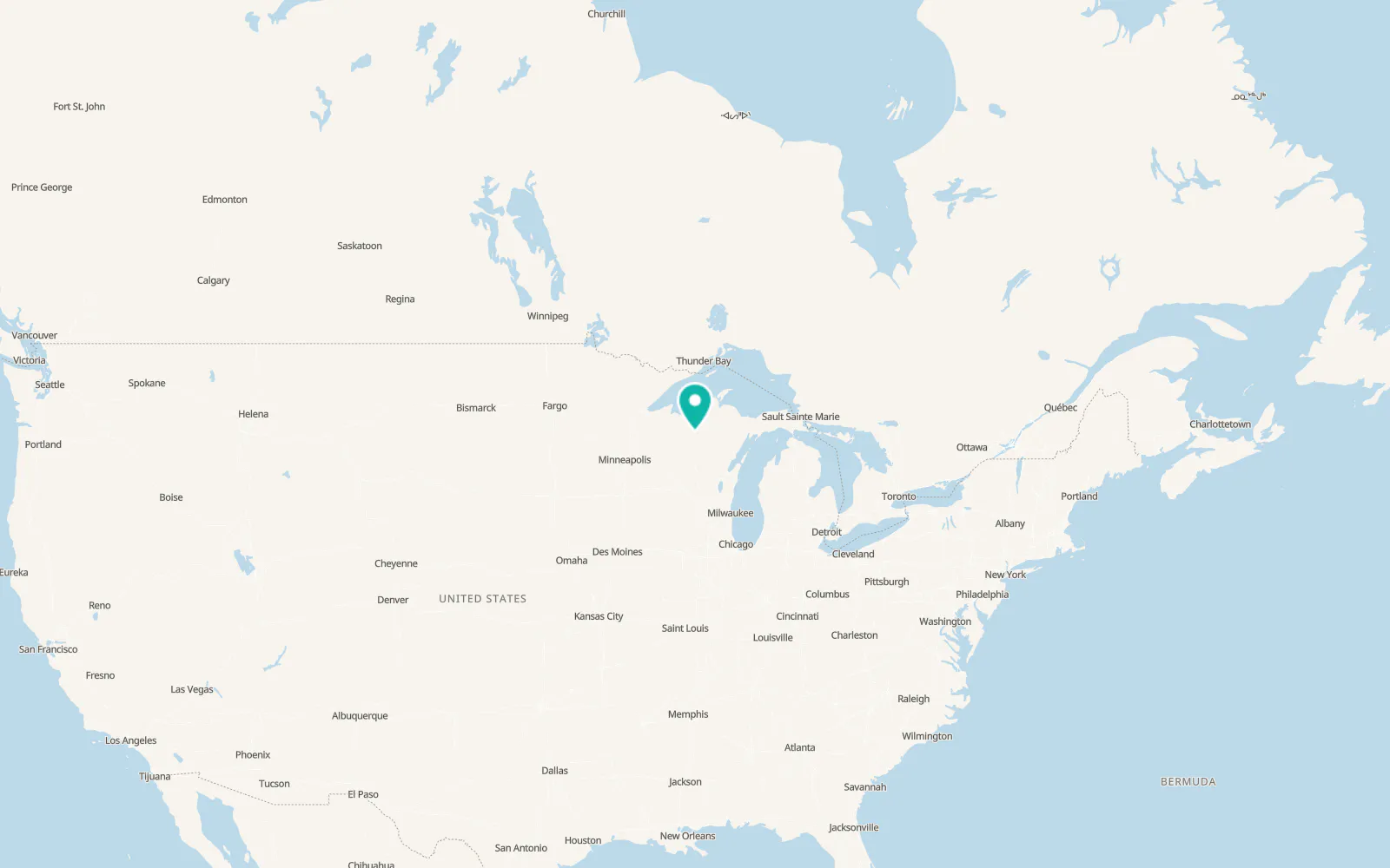 Map of Woodruff