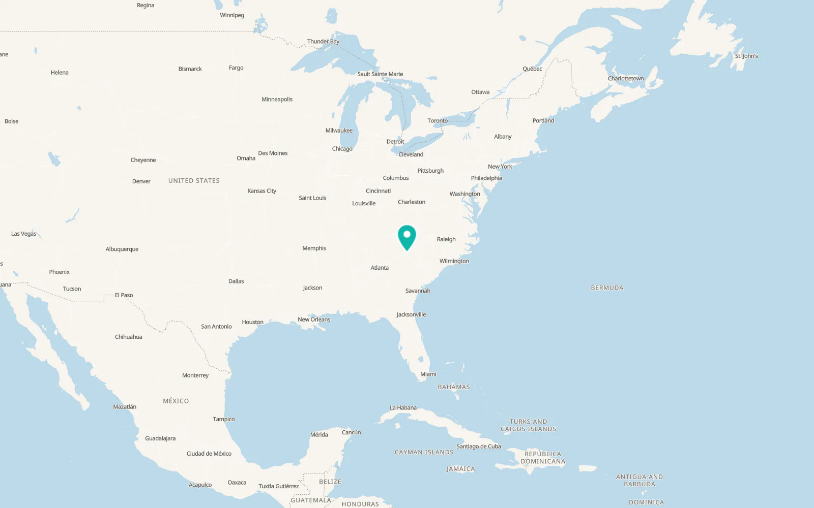 Map of Woodruff
