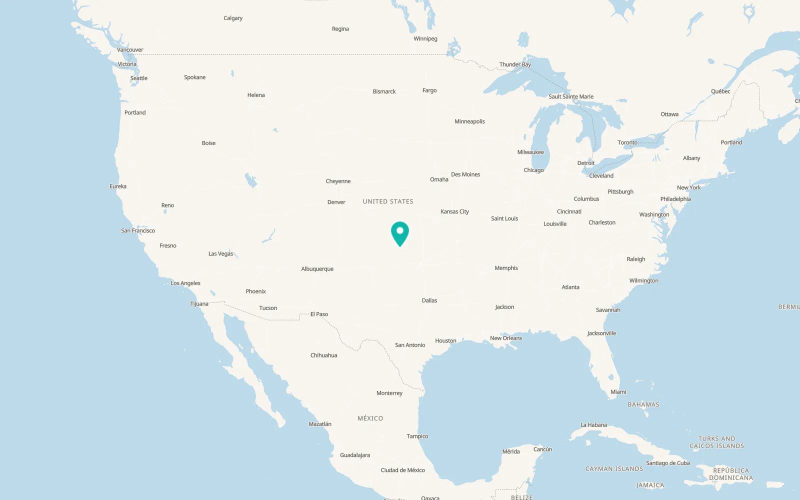 Map of Woodward