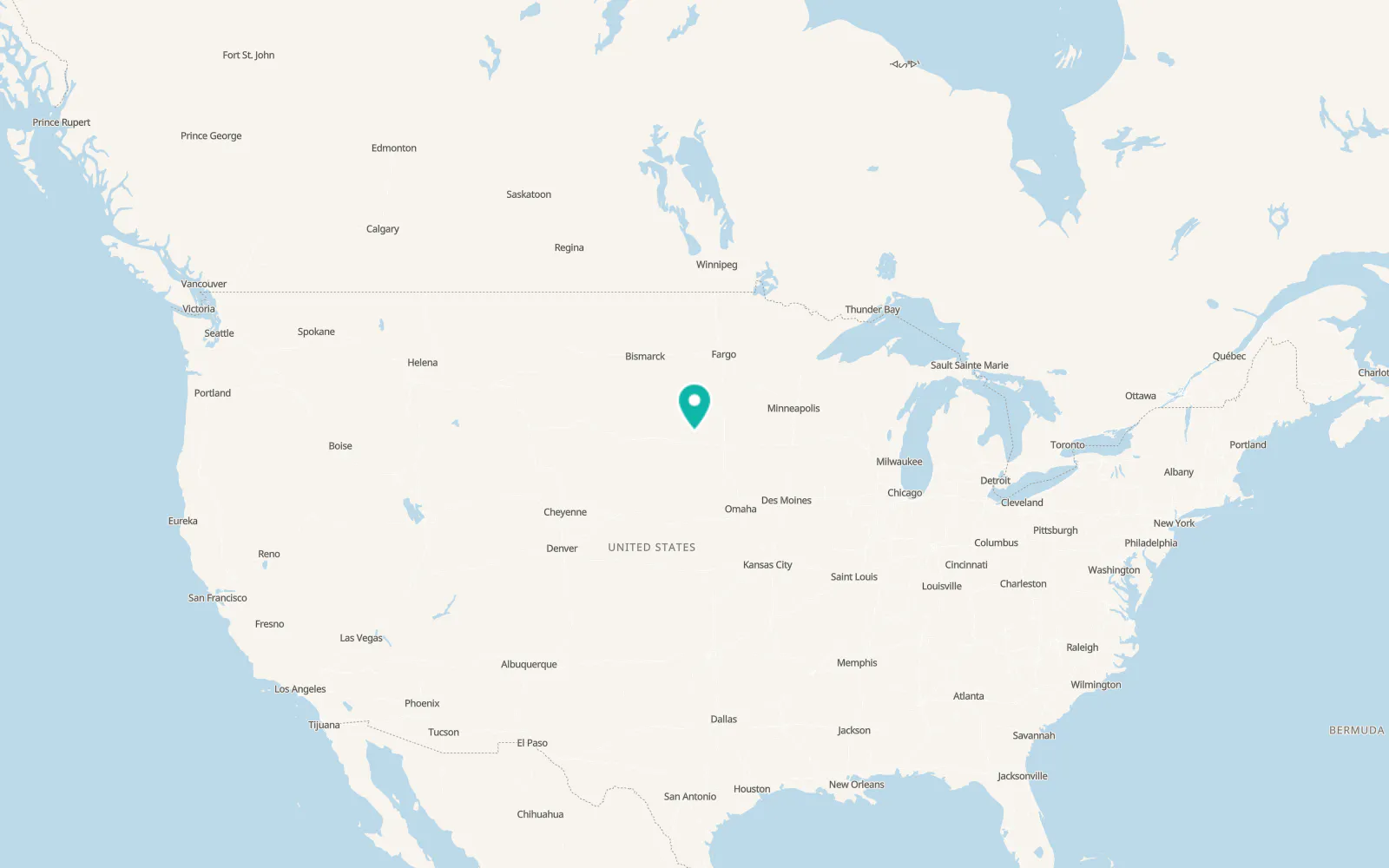 Map of Woonsocket