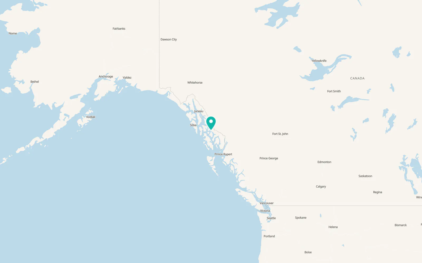Map of Wrangell