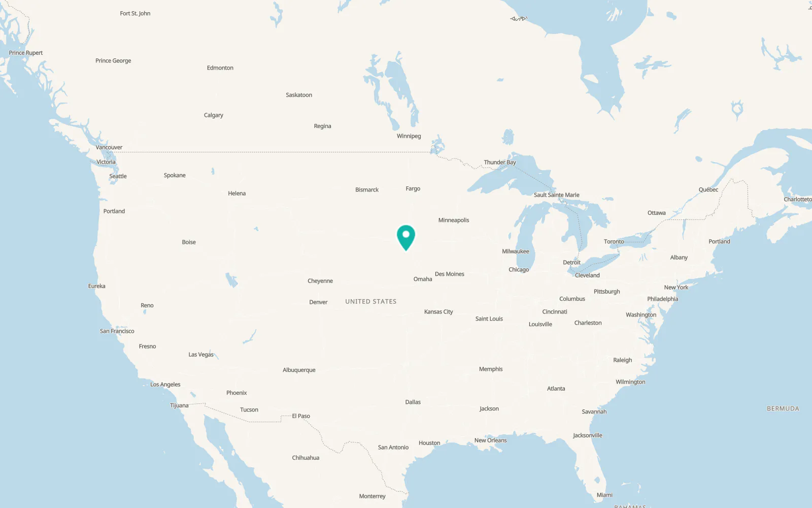 Map of Yankton