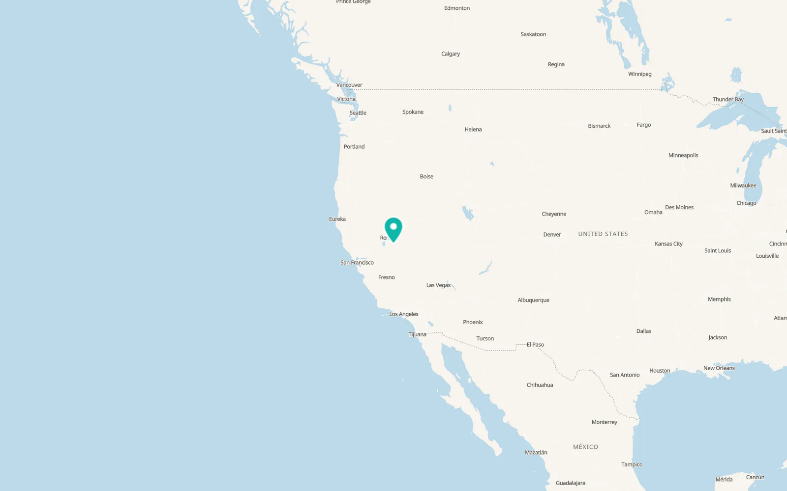 Map of Yerington